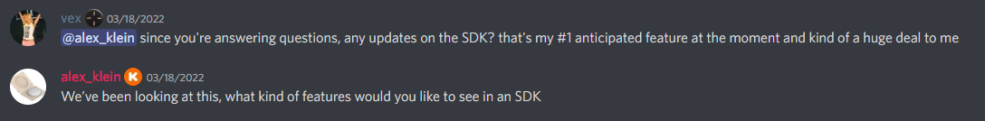 SDK soon